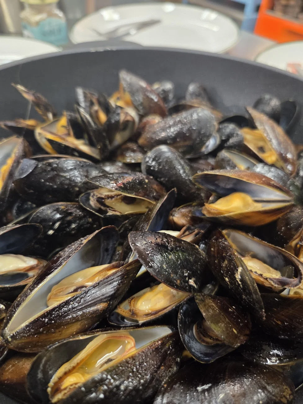 blåskjell fra grilln