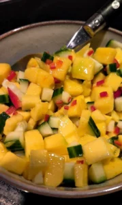 Mangosalat  med agurk og chili